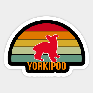 Yorkipoo Vintage Silhouette Sticker